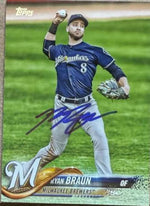 Ryan Braun Signed 2018 Topps Baseball Card - Milwaukee Brewers #180