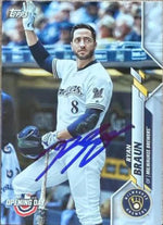 Ryan Braun Signed 2020 Topps Opening Day Baseball Card - Milwaukee Brewers #347