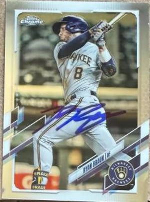 Ryan Braun Signed 2021 Topps Chrome Baseball Card - Milwaukee Brewers 164 - PastPros