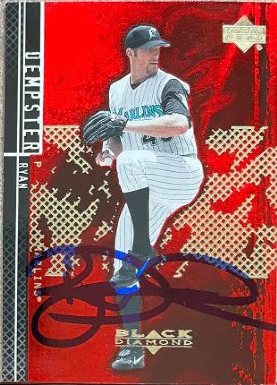 Ryan Dempster Signed 2000 Upper Deck Black Diamond Rookie Edition Baseball Card - Florida Marlins