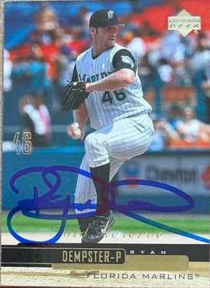 Ryan Dempster Signed 2000 Upper Deck Gold Reserve Baseball Card - Florida Marlins