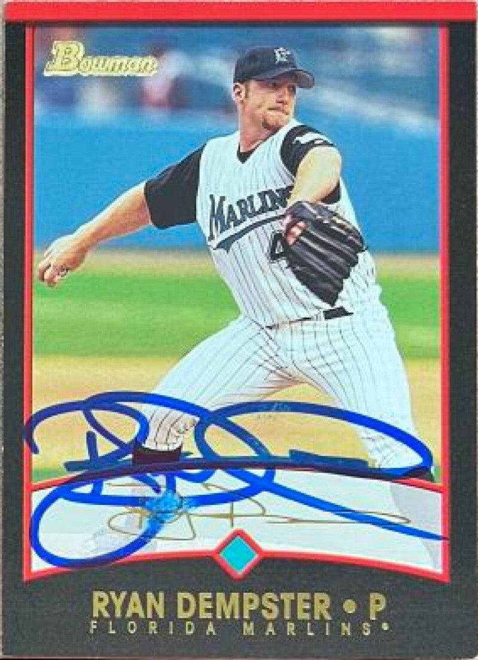 Ryan Dempster Signed 2001 Bowman Baseball Card - Florida Marlins - PastPros