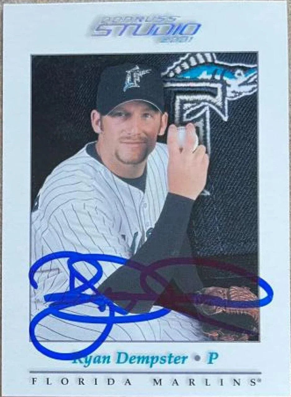 Ryan Dempster Signed 2001 Donruss Studio Baseball Card - Florida Marlins
