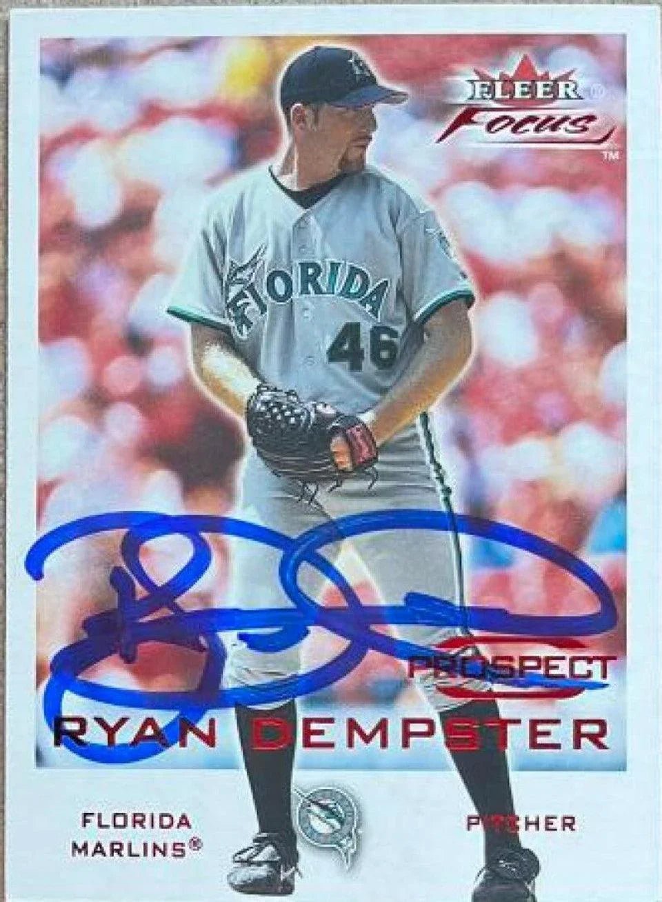 Ryan Dempster Signed 2001 Fleer Focus Baseball Card - Florida Marlins