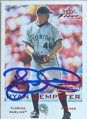 Ryan Dempster Signed 2001 Fleer Focus Baseball Card - Florida Marlins