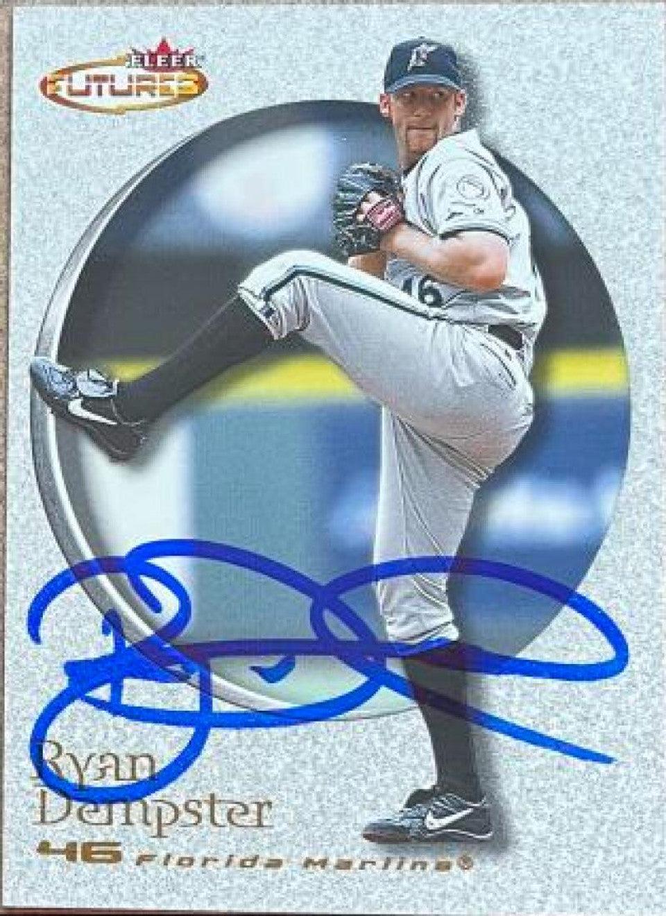 Ryan Dempster Signed 2001 Fleer Futures Baseball Card - Florida Marlins - PastPros