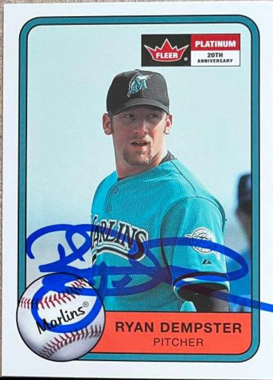 Ryan Dempster Signed 2001 Fleer Platinum Baseball Card - Florida Marlins