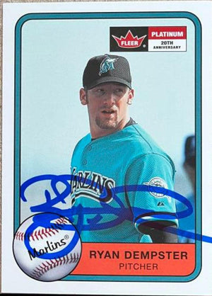 Ryan Dempster Signed 2001 Fleer Platinum Baseball Card - Florida Marlins - PastPros