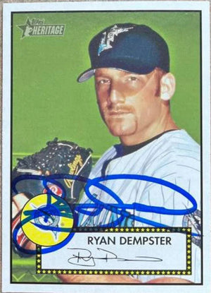 Ryan Dempster Signed 2001 Topps Heritage Baseball Card - Florida Marlins (Red Back)