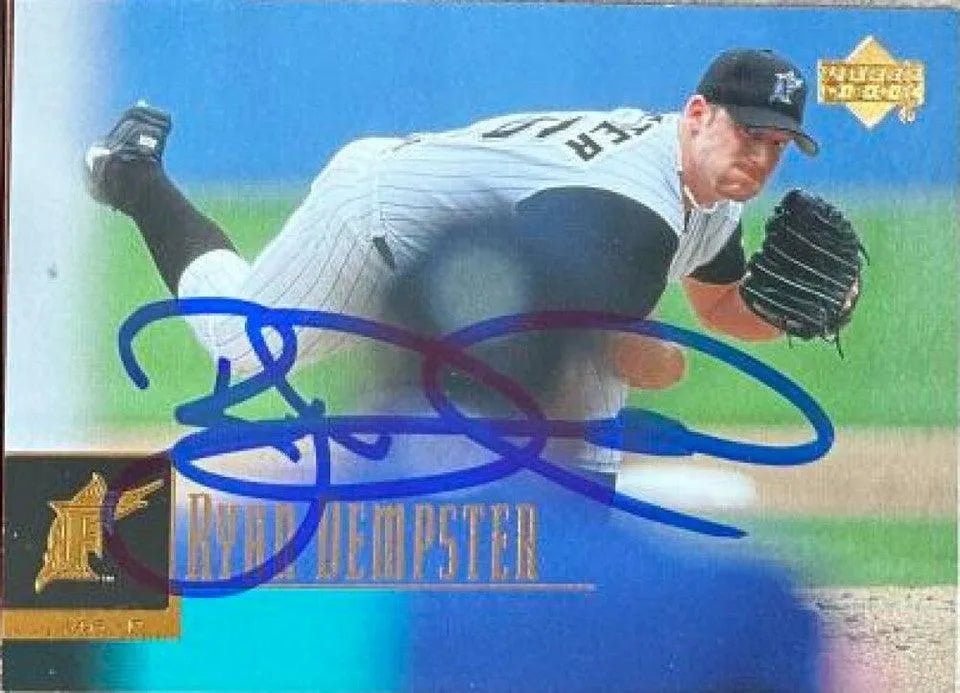 Ryan Dempster Signed 2001 Upper Deck Baseball Card - Florida Marlins