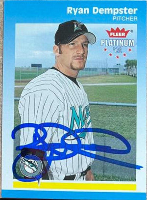 Ryan Dempster Signed 2002 Fleer Platinum Baseball Card - Florida Marlins - PastPros