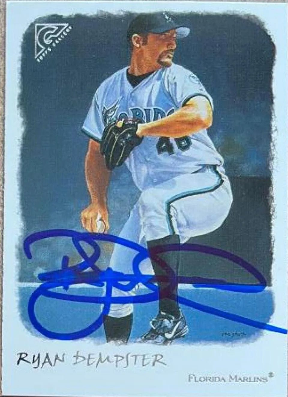 Ryan Dempster Signed 2002 Topps Gallery Baseball Card - Florida Marlins