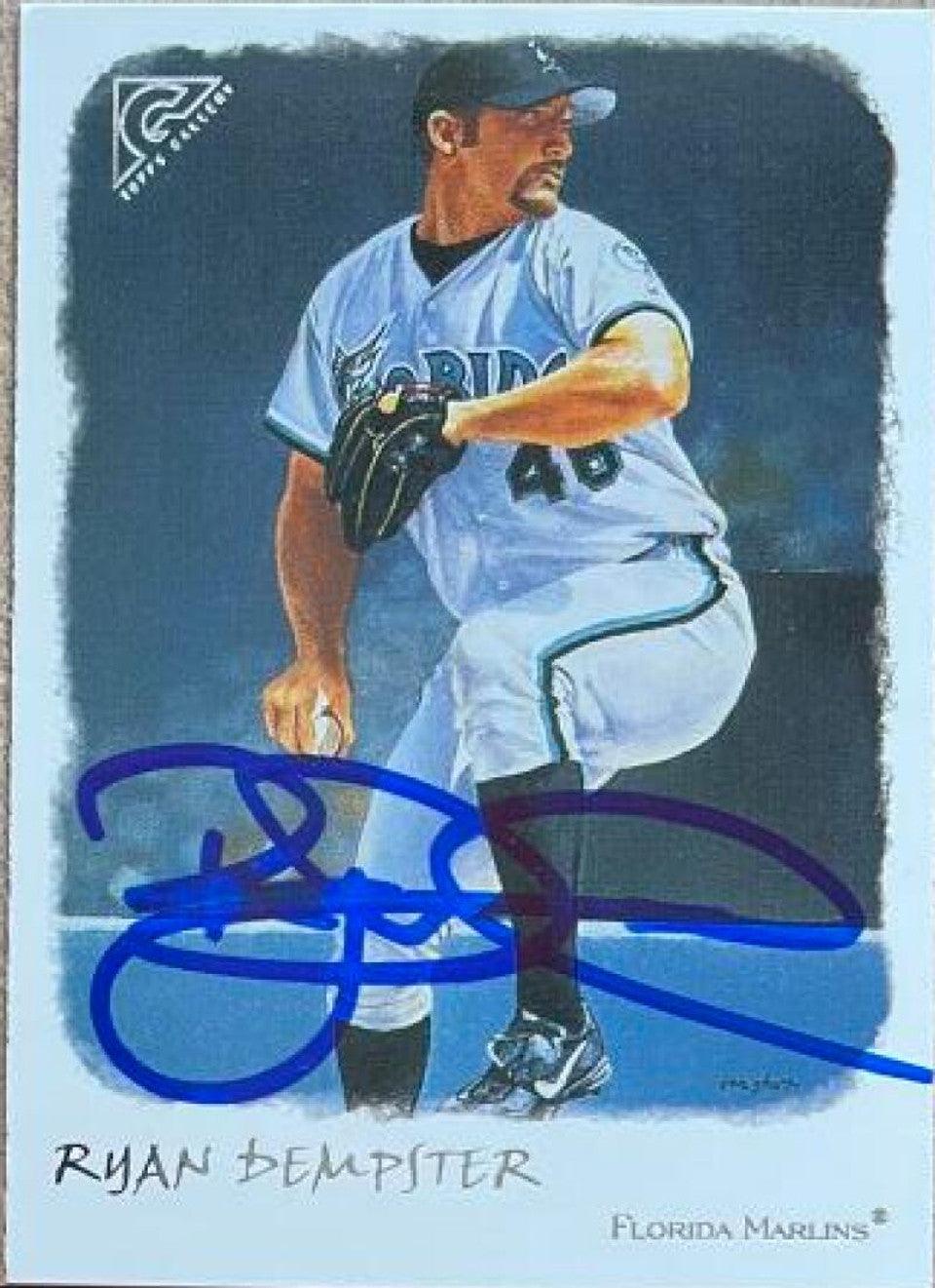 Ryan Dempster Signed 2002 Topps Gallery Baseball Card - Florida Marlins - PastPros