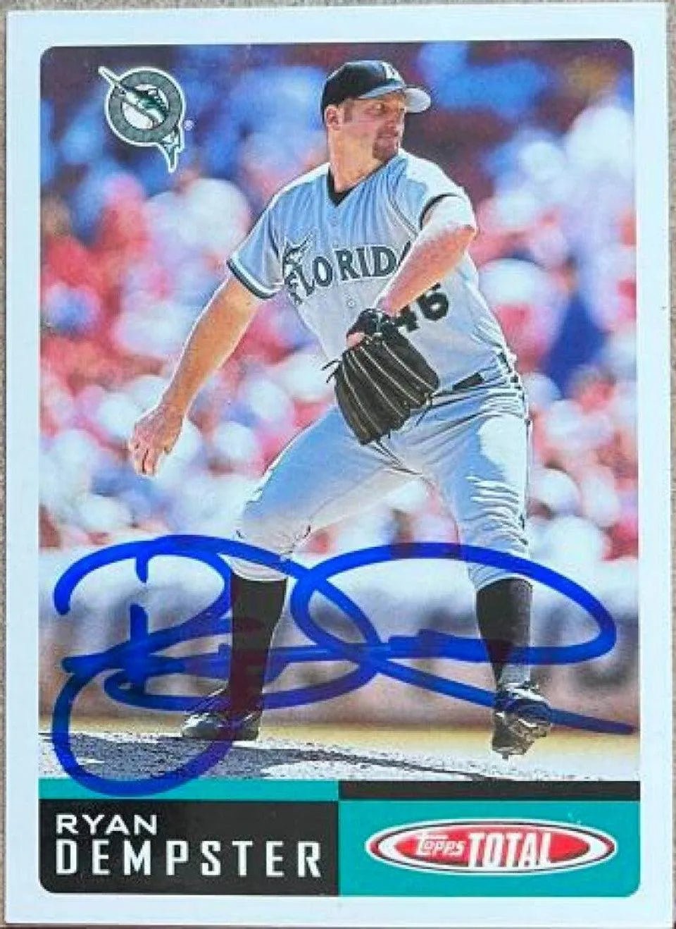 Ryan Dempster Signed 2002 Topps Total Baseball Card - Florida Marlins