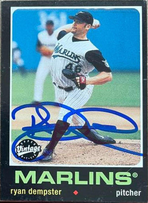 Ryan Dempster Signed 2002 Upper Deck Vintage Baseball Card - Florida Marlins - PastPros