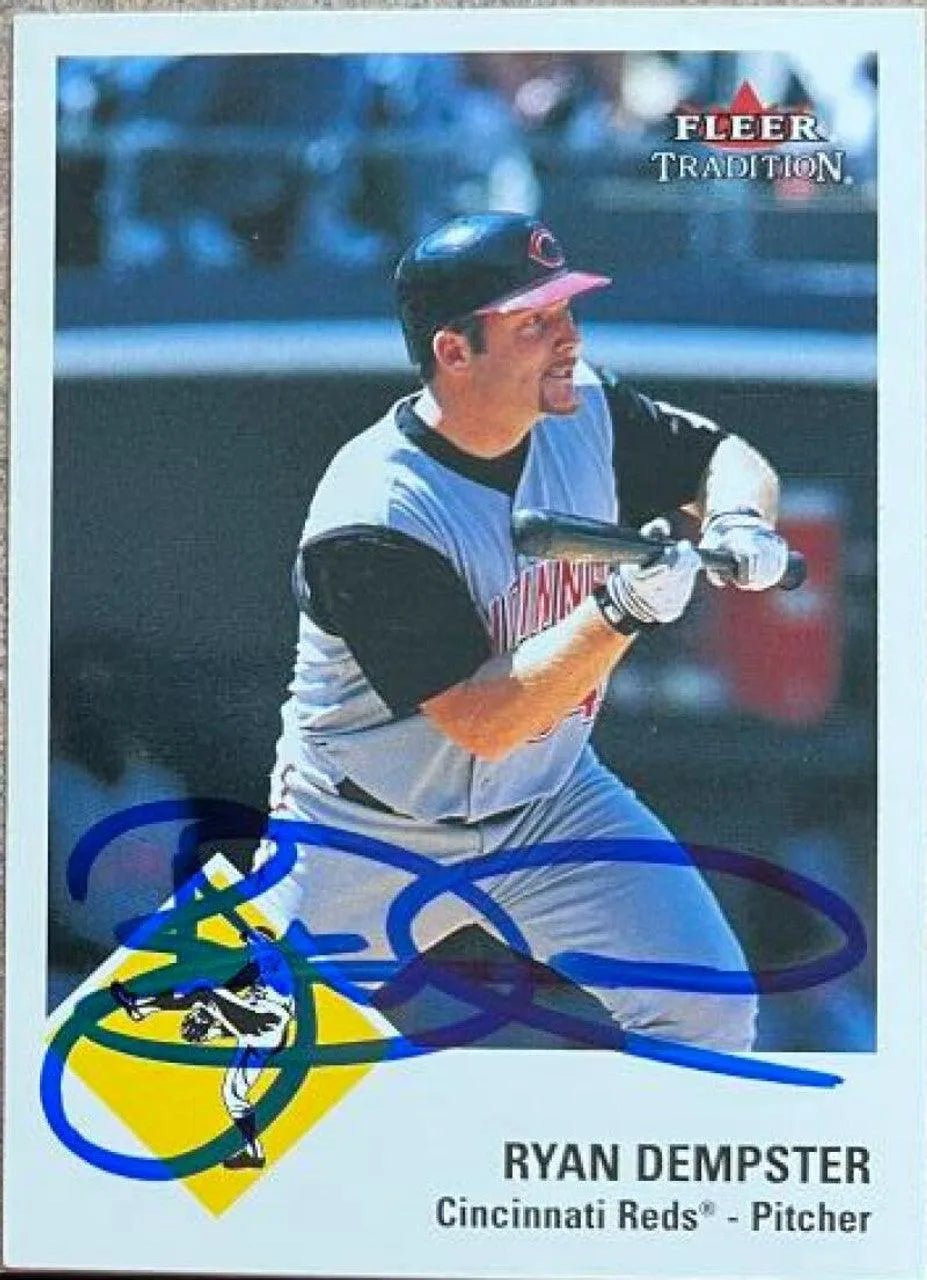 Ryan Dempster Signed 2003 Fleer Tradition Baseball Card - Cincinnati Reds