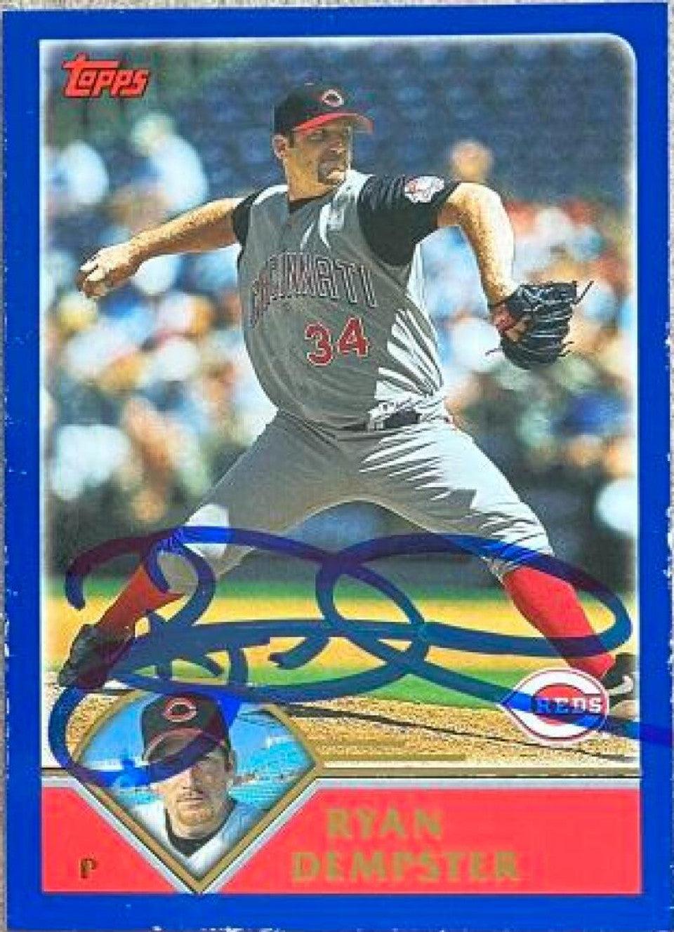 Ryan Dempster Signed 2003 Topps Baseball Card - Cincinnati Reds - PastPros