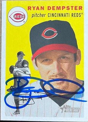 Ryan Dempster Signed 2003 Topps Heritage Baseball Card - Cincinnati Reds