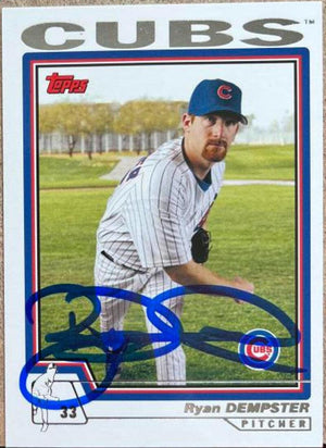 Ryan Dempster Signed 2004 Topps Baseball Card - Chicago Cubs - PastPros