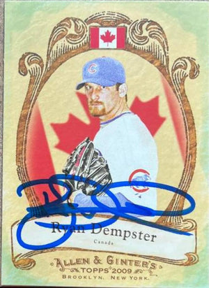 Ryan Dempster Signed 2009 Allen & Ginter National Pride Baseball Card - Chicago Cubs