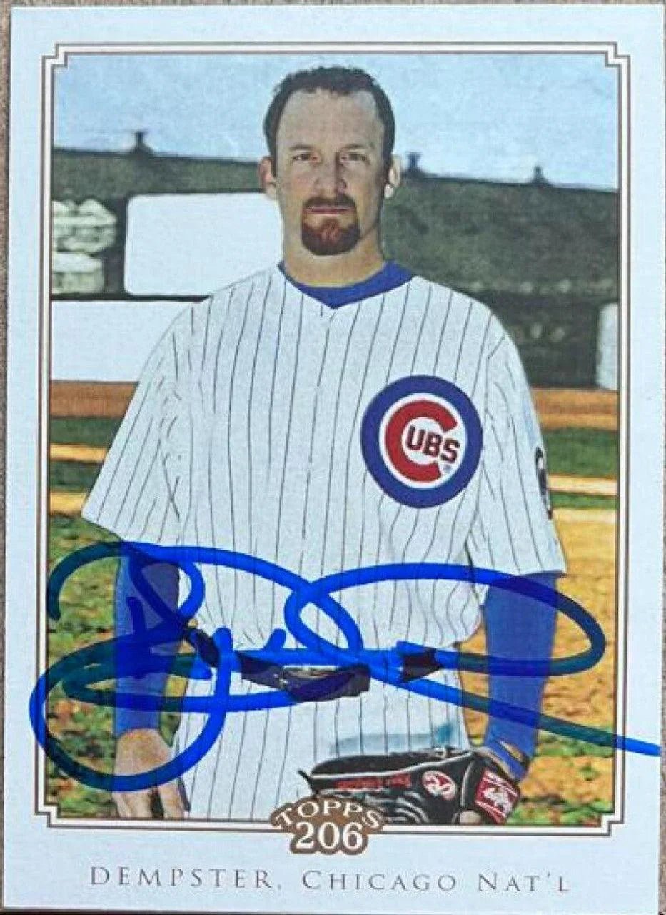 Ryan Dempster Signed 2010 Topps 206 Baseball Card - Chicago Cubs