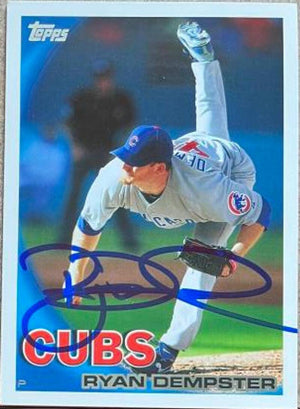 Ryan Dempster Signed 2010 Topps Baseball Card - Chicago Cubs - PastPros