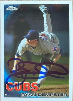 Ryan Dempster Signed 2010 Topps Chrome Baseball Card - Chicago Cubs - PastPros