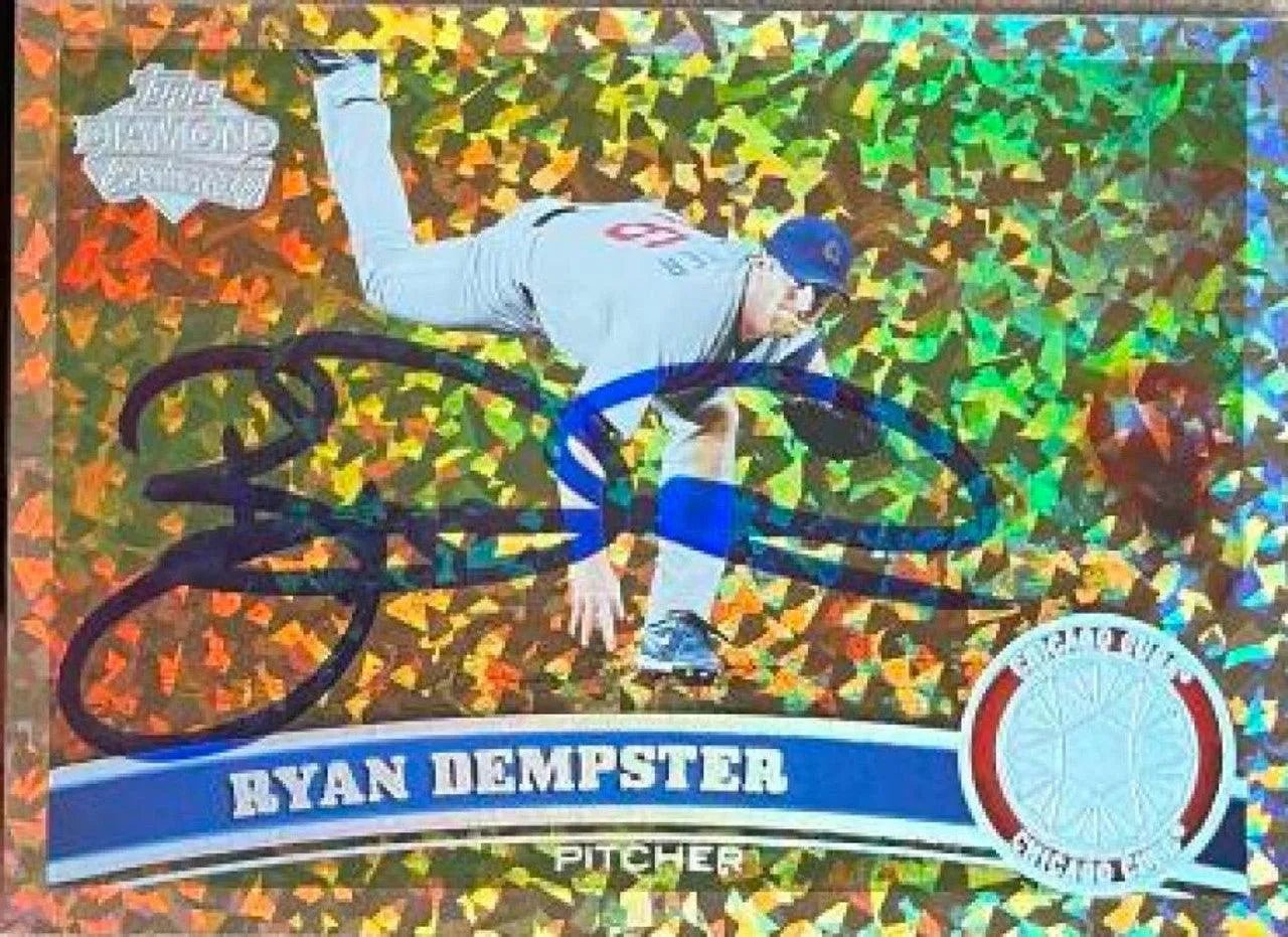 Ryan Dempster Signed 2011 Topps Diamond Anniversary Cognac Baseball Card - Chicago Cubs