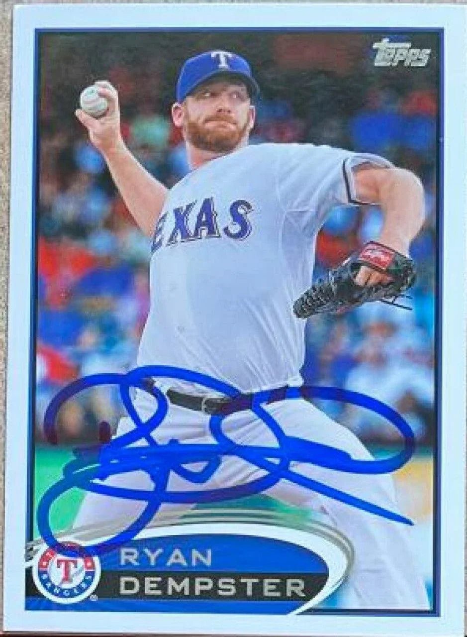 Ryan Dempster Signed 2012 Topps Update Baseball Card - Texas Rangers