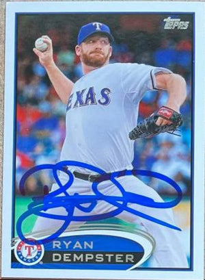 Ryan Dempster Signed 2012 Topps Update Baseball Card - Texas Rangers