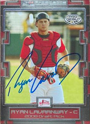Ryan Lavarnway Signed 2008 TriStar Prospects Plus Baseball Card - Lowell Spinners - PastPros