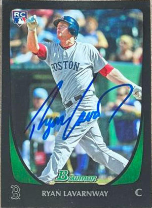 Ryan Lavarnway Signed 2011 Bowman Draft Picks & Prospects Baseball Card - Boston Red Sox - PastPros