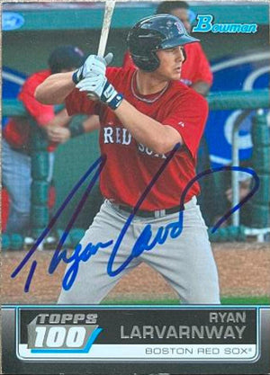 Ryan Lavarnway Signed 2011 Bowman Topps 100 Baseball Card - Boston Red Sox - PastPros