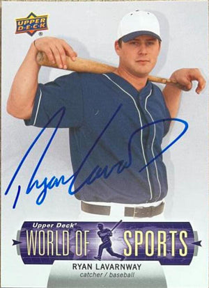 Ryan Lavarnway Signed 2011 Upper Deck World of Sports Baseball Card - Boston Red Sox - PastPros