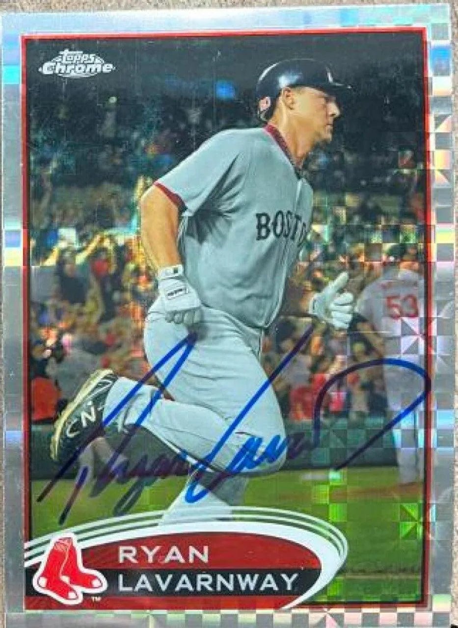 Ryan Lavarnway Signed 2012 Topps Chrome X-Fractors Refractors Baseball Card - Boston Red Sox