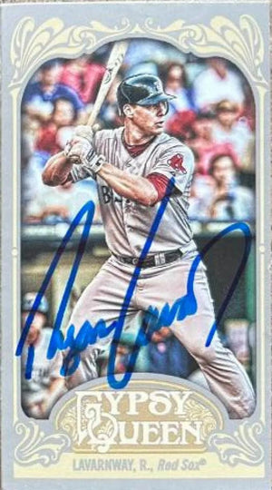 Ryan Lavarnway Signed 2012 Topps Gypsy Queen Mini Baseball Card - Boston Red Sox
