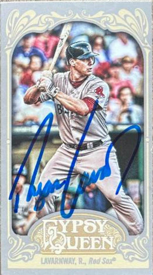 Ryan Lavarnway Signed 2012 Topps Gypsy Queen Mini Baseball Card - Boston Red Sox - PastPros