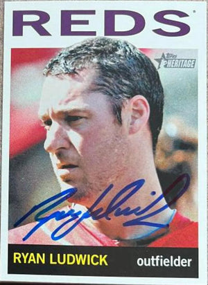 Ryan Ludwick Signed 2013 Topps Heritage Baseball Card - Cincinnati Reds - PastPros