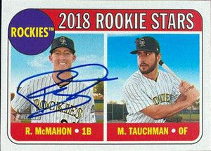 Ryan McMahon Signed 2018 Topps Heritage Baseball Card - Colorado Rockies - PastPros