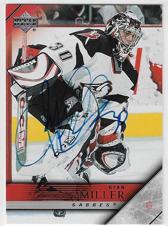 Ryan Miller Signed 2005 - 06 Upper Deck Hockey Card - Buffalo Sabres - PastPros