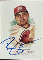 Ryan Zimmerman Signed 2007 Allen & Ginter Baseball Card - Washington Nationals