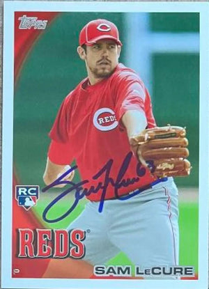 Sam Lecure Signed 2010 Topps Update Baseball Card - Cincinnati Reds