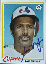Sam Mejias Signed 1978 Topps Baseball Card - Montreal Expos