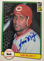Sam Mejias Signed 1982 Donruss Baseball Card - Cincinnati Reds