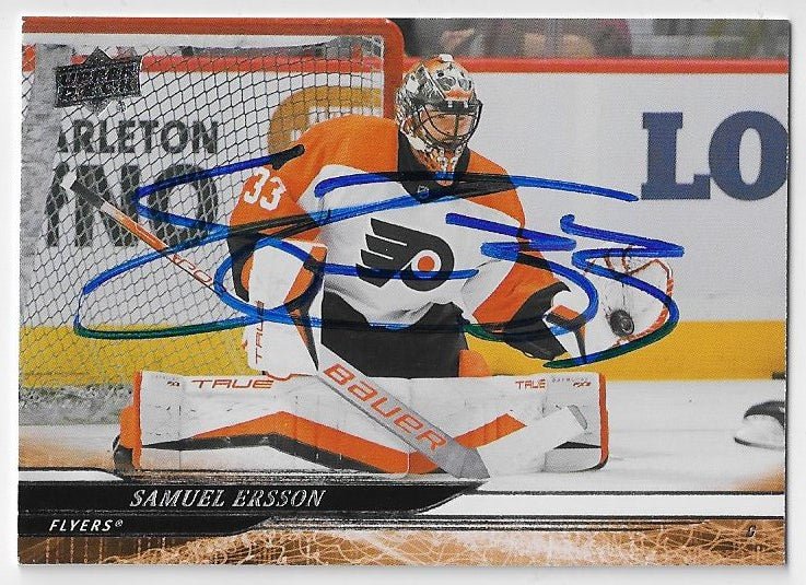 Samuel Ersson Signed 2024-25 Upper Deck Hockey Card - Philadelphia Flyers