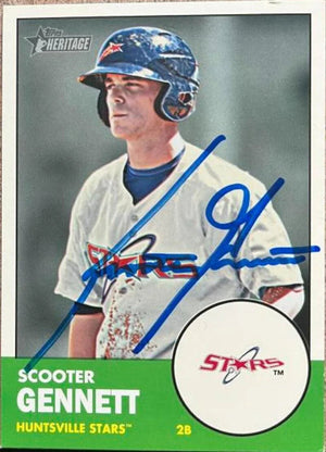 Scooter Gennett Signed 2012 Topps Heritage MInors Baseball Card - Hunstville Stars