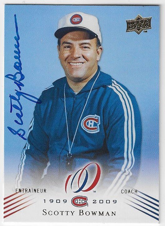 Scott Bowman Signed 2008-09 Upper Deck Canadiens Centennial Hockey Card - Montreal Canadiens