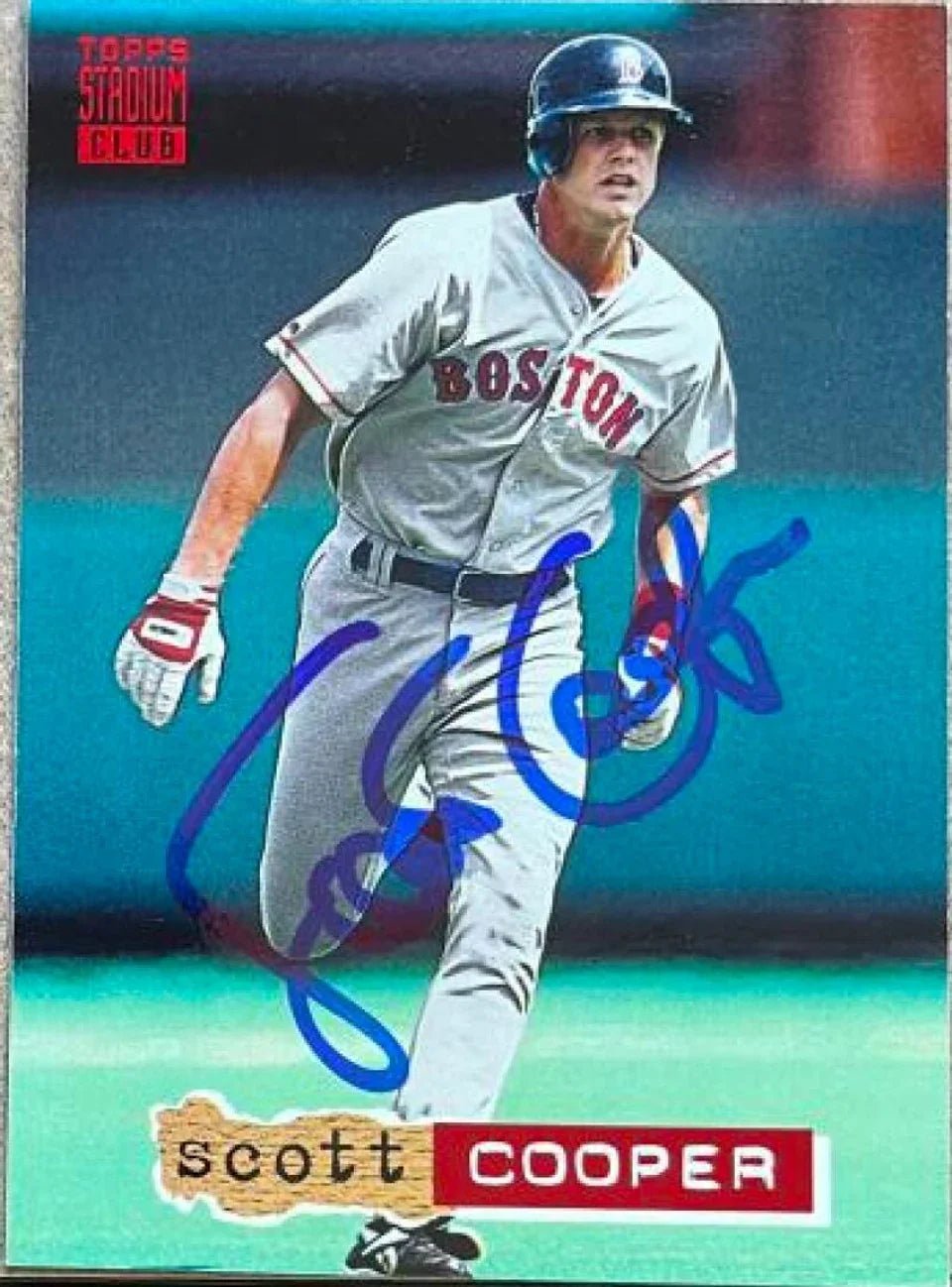 Scott Cooper Signed 1994 Stadium Club Baseball Card - Boston Red Sox