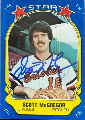 Scott McGregor Signed 1981 Fleer Star Stickers Baseball Card - Baltimore Orioles