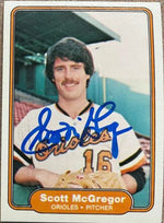 Scott McGregor Signed 1982 Fleer Baseball Card - Baltimore Orioles